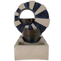 Fuente Decorativa con Luz Diseño de Círculo y Vasijas