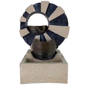 Fuente Decorativa con Luz Diseño de Círculo y Vasijas