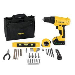 Kit de Taladro Inalámbrico 3/8 Plg 12 V con 35 Accesorios