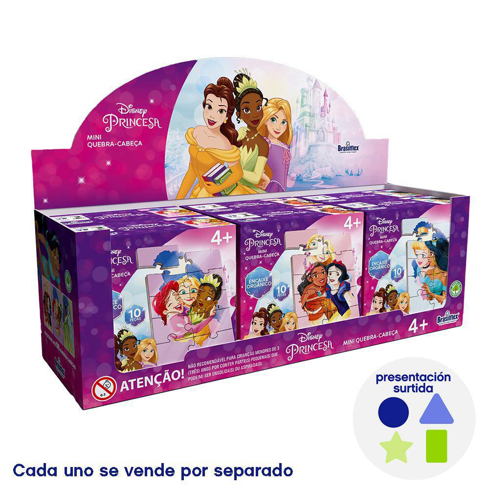 Rompecabezas Mini de Princesas de Disney de 10 Piezas - Diseños Surtidos Mini Rompecabezas Princesas - Diseños Surtidos