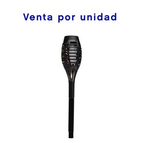 Estaca Solar Led Negra con Switch 13.5 Plg