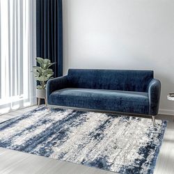 Alfombra de Área Canyon Azul con Beige 133x195 Cm