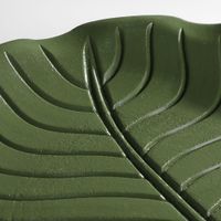 Plato Decorativo de MDF Diseño Hoja Verde 33.5 X 3.6 Cm