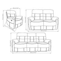 Sala Reclinable Tanis 3+2+1 Chocolate de 3 Pzas