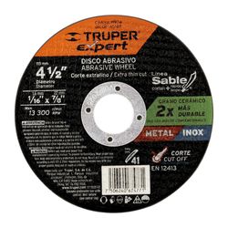 Disco De Corte Fino Tipo 41 4 1/2 Plg x 1.6 Mm - Truper Expert