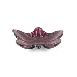 Plato de Vidrio Diseño Mariposa Burgundy 22 Cm