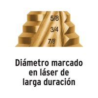 Broca Escalonada de Titanio 10 Escalones 1/4-1 3/8 Plg - Truper Expert