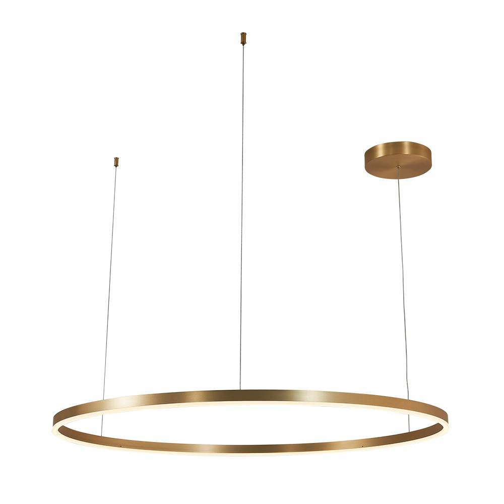 Lámpara Colgante LED Circular Dorada 150 cm Lámpara LED Circular de Techo Dorada