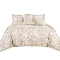 Set de Edredón de Poliéster Crinkle Taupe - Varios Tamaños