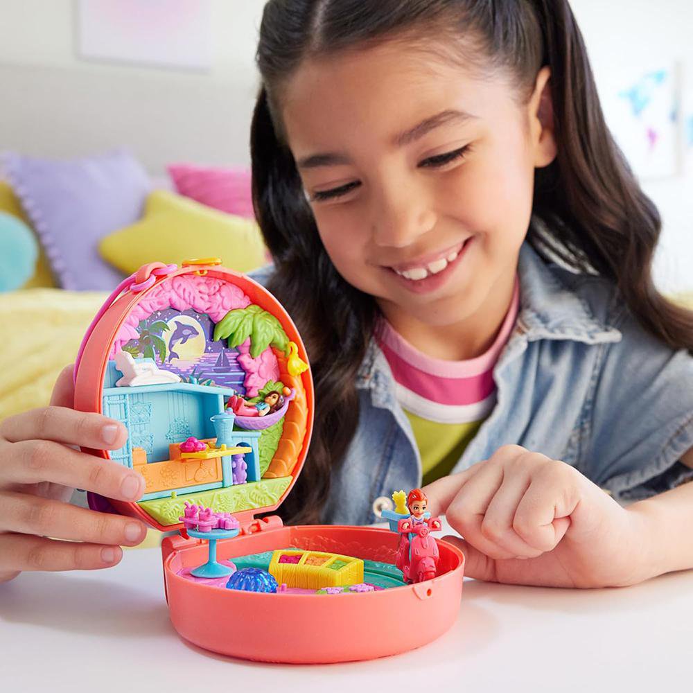 Set de Juego Polly Pocket Adventures in Rio Perrito en Moto con Mini Muñecas y Accesorios…