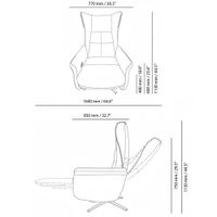 Sillón Reclinable de Lujo Relax 80x86x115 Cm - Varios Colores