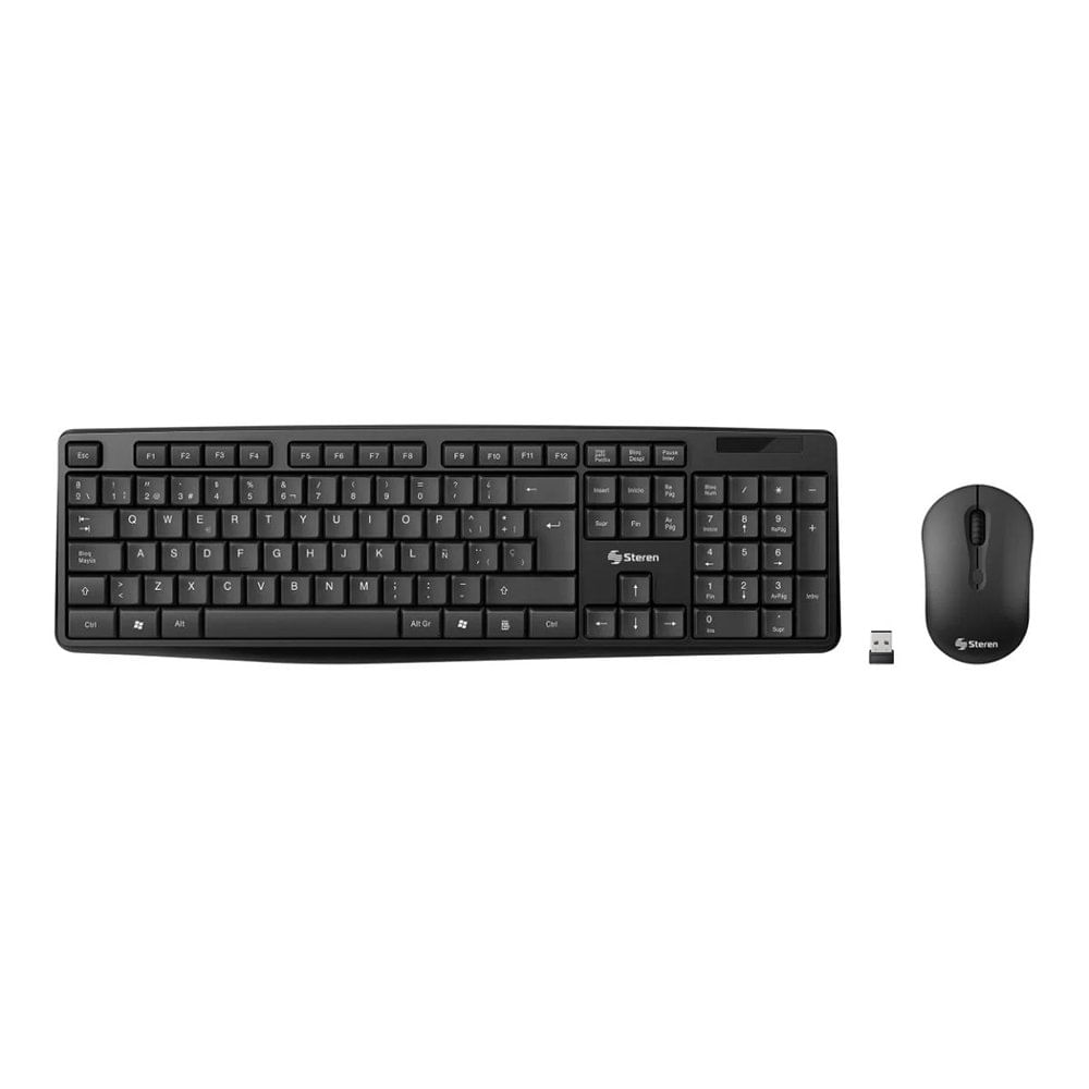 Combo de Teclado y Mouse Inalámbricos Steren COM-675 Color Negro