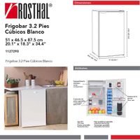 Frigobar 3.2 Pies Cúbicos Blanco