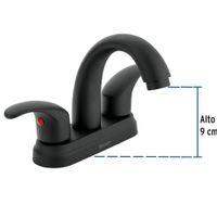 Mezcladora para Lavabo 4 Plg Aqua Negro Mate - Foset