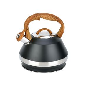 Tetera Negra 3.4L Efecto Madera y Doble Base
