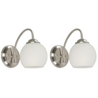 Set de Lámparas para Pared Niquel Satín 2 Pzas - Zlumini