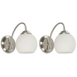 Set de Lámparas para Pared Niquel Satín 2 Pzas - Zlumini