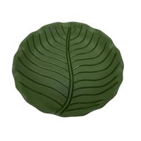 Plato Decorativo de MDF Diseño Hoja Verde 28 X 3.6 Cm