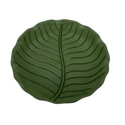 Plato Decorativo de MDF Diseño Hoja Verde 28 X 3.6 Cm