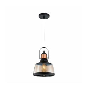Lampara Colgante de Cristal Columba I Negro y Dorado 60 W