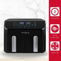 Freidora de Aire Doble con Cesta 9.5 L Negra