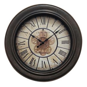 Reloj de Pared Números Romanos Café 16 Plg
