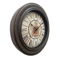 Reloj de Pared Números Romanos Café 16 Plg