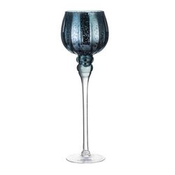 Candelero de Vidrio Azul
