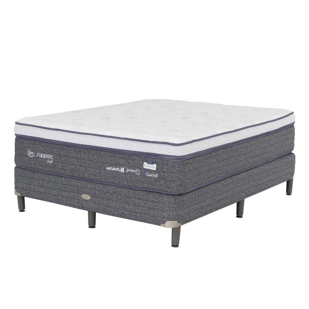 Set de Cama Colchón + Base Isupport Soft - Serta Varios Tamaños King