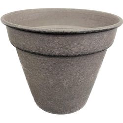 Maceta Redonda de Acero Capuchino 9 Plg