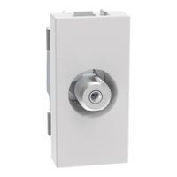 Conector Tipo F Coaxial Matix Go Blanco