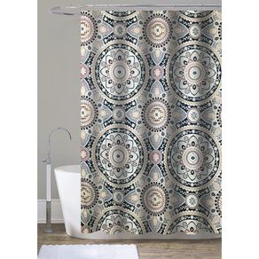 Cortina para Baño con Ganchos Color Walnut
