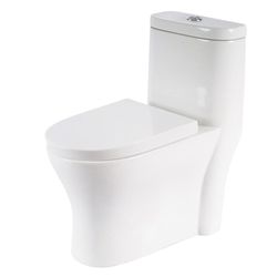 Sanitario Asiento Elongado Blanco Brillante