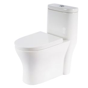 Sanitario Asiento Elongado Blanco Brillante