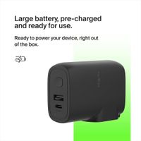 Cargador de Pared con Puertos USB-C y USB-A Negro 25W