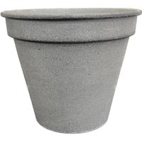 Maceta Redonda de Acero Gris Perla 7.25 Plg