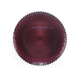 Plato Base de Vidrio Burgundy 32 Cm