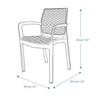 Silla Bali de 55x58x83 Cm - Varios Colores