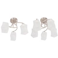 Set de Lámparas para Techo Satín 3 y 5 L 2 Pzas - Zlumini