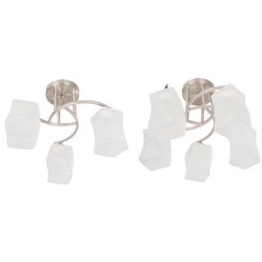 Set de Lámparas para Techo Satín 3 y 5 L 2 Pzas - Zlumini