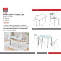 Set de Comedor Mariana Blanco 4 Personas