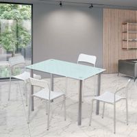 Set de Comedor Mariana Blanco 4 Personas