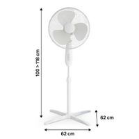 Ventilador de Pedestal Blanco 45 W