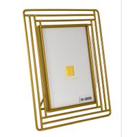 Marco de Fotos Metálico Dorado 15.4X2.1X20.5 Cm
