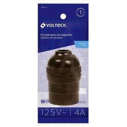Socket E27 Baquelita Negro De Interior - Volteck