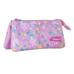 Estuche Escolar Rosa con Estampado de Unicornio