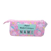 Estuche Escolar Rosa con Estampado de Unicornio