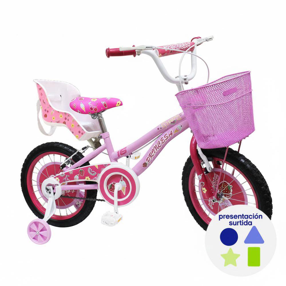 Bicicleta BMX Dreams Rin 16 con Canastilla para Niña - Colores Surtidos Bicicleta Infantil…