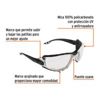 Lentes de Seguridad Transparentes Diseño Deportivo