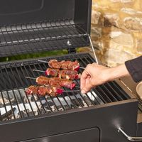 Churrasquera a Carbón con Ruedas y Tapa Ajustable